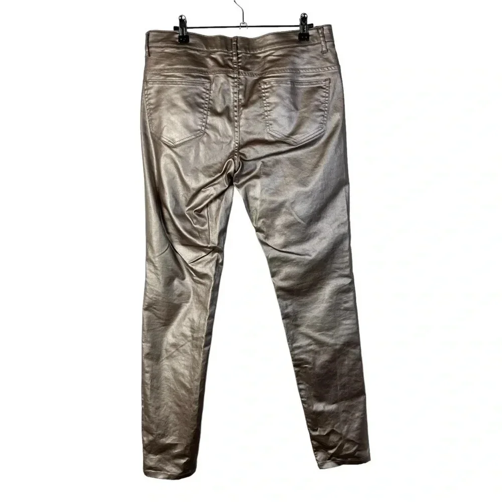 London Jeans VS Siren Rose Gold Coated Skinny Jeans 10 - Picture 2 of 5